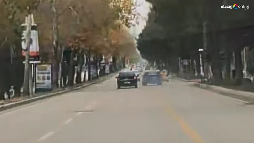 Elazığ'da kural tanımaz sürücü trafikte tehlike saçtı