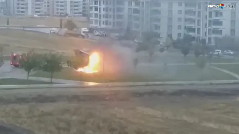 Elazığ'da korkutan trafo yangını!