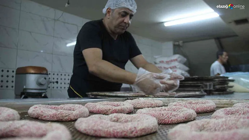 Elazığlı ustanın yaptığı frambuazlı simide yoğun ilgi