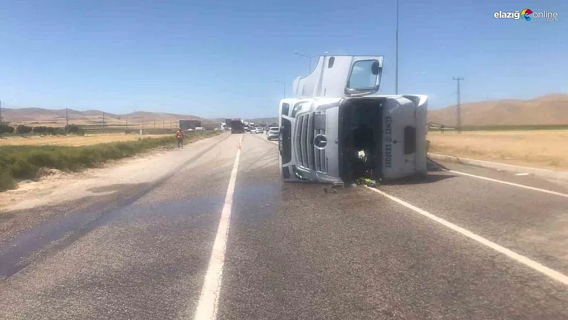 Malatya'da tanker devrildi: 1 kişi yaralandı