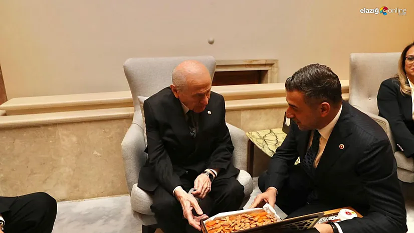 MHP'li Işıkver'den Devlet Bahçeli'ye Baskil kayısısı ikramı