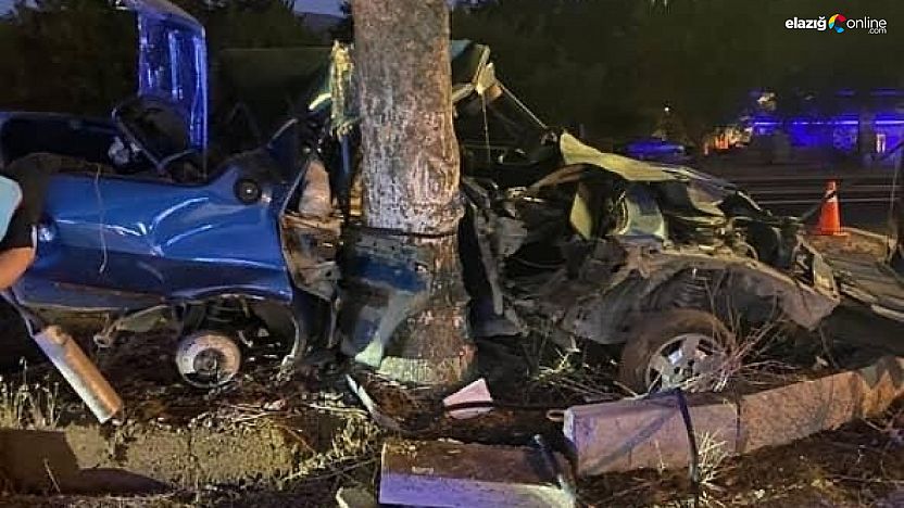 Elazığ'da Direksiyon Hakimiyetini Kaybeden Sürücü Ölümden Döndü!