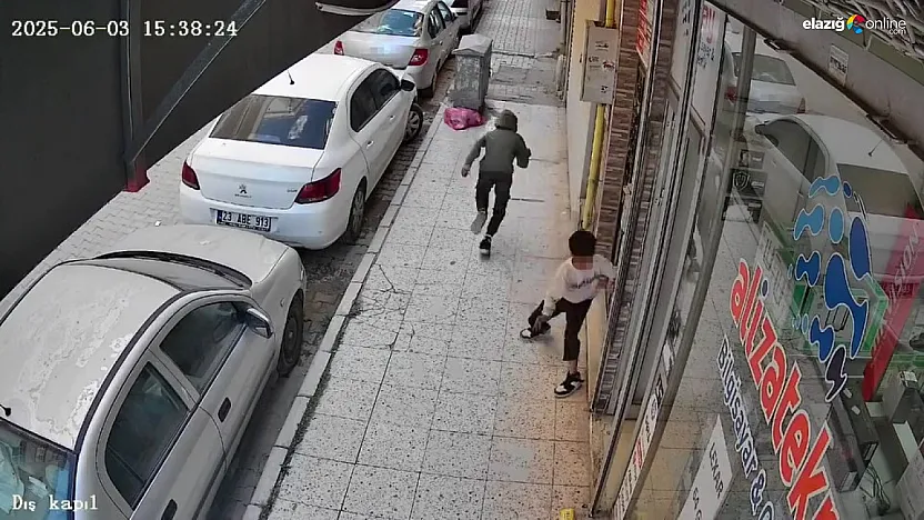 Korkutan Oyun Kamerada: Elazığ'da Çocuklar Torpil Attı, İş Yeri Karıştı!