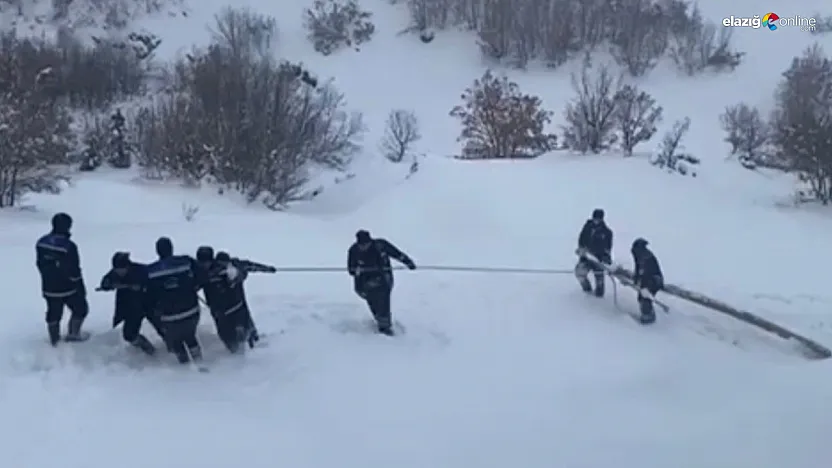 'Gelemezler dedik, direkle geldiler!' Palu köylüsünden ekiplere tam not!
