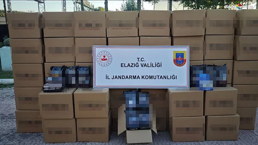 Elazığ'da Şok Uygulama! Kaçak Getirilen Sigaralar Jandarma Kontrolüne Takıldı!