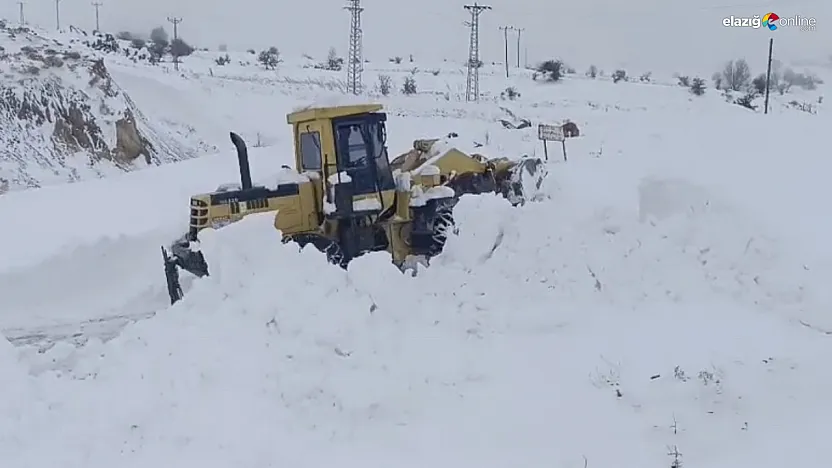 Elazığ kırsalında kar savaşı: 130 köy yolu açıldı, 207 noktada mesai sürüyor