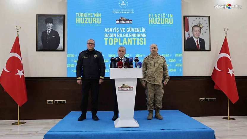 Vali Hatipoğlu 2025 karnesini açıkladı: Elazığ'da suç oranları dibe vurdu!