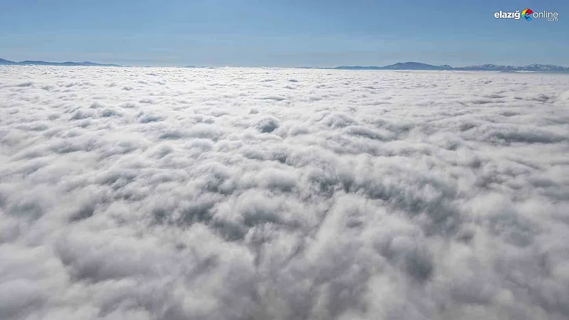 Elazığ'da Sis ve Bulut Şöleni: Dronla Kaydedilen Manzara Mest Etti