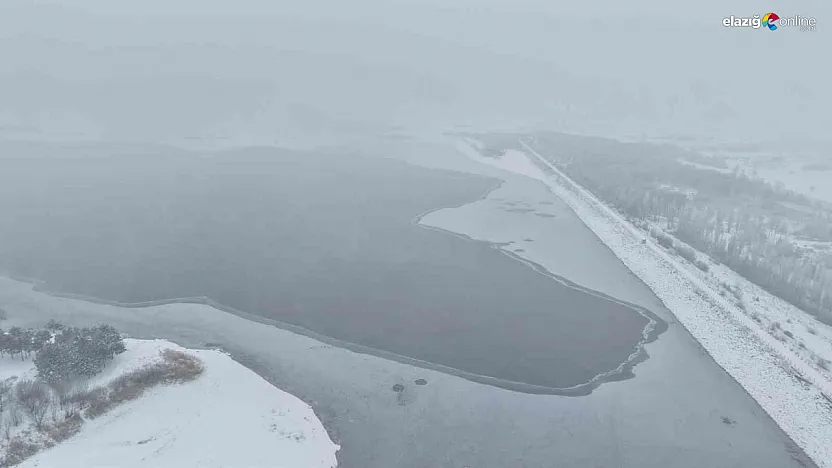 Elazığ'ın meşhur ayazı geri döndü: Cip Barajı buz kütlesine dönüştü