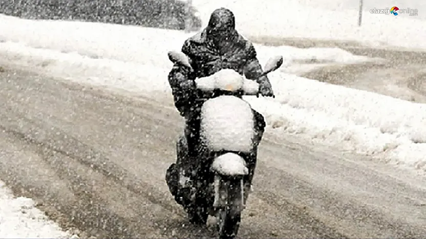 Elazığ'da kuryelere 'kar' molası: Valilik trafiğe çıkışı yasakladı!