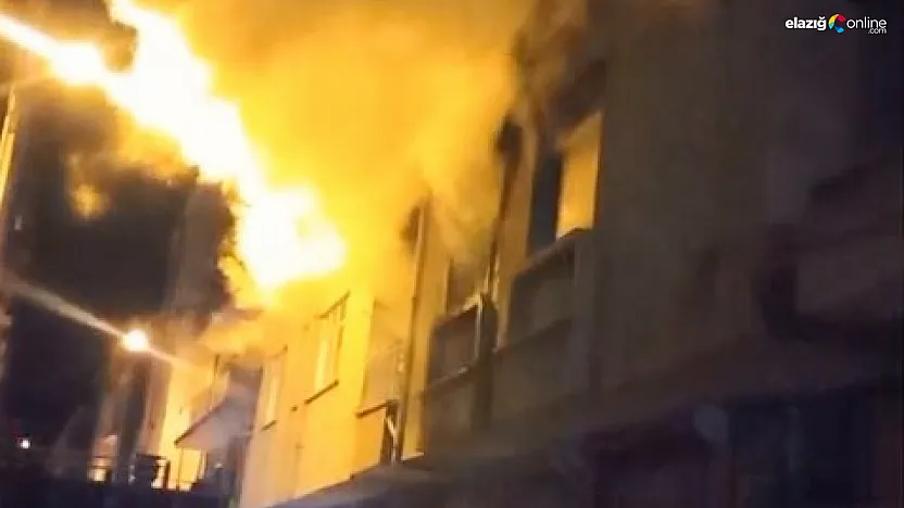 Elazığ'da metruk binada yangın paniği