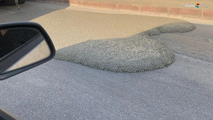 Elazığ'da Mikser Yola Beton Döktü, Sürücü Gözden Kayboldu!