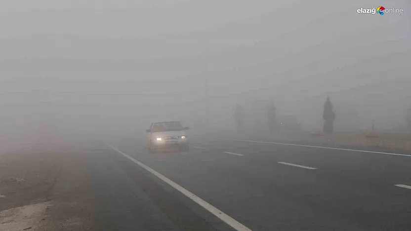 Elazığ Güne Sisle Uyandı! Sürücüler Zor Anlar Yaşadı