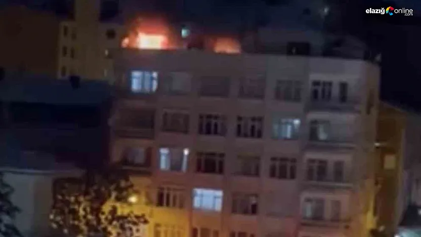 Teras katındaki alevler panik yarattı: Ekipler seferber oldu