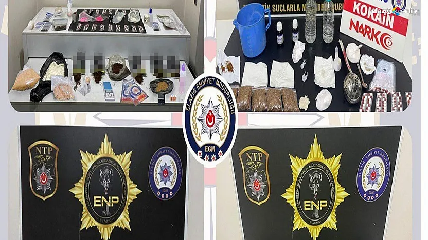 Elazığ polis nefeslerini kesti! Uyuşturucu tacirleri birer birer paketlendi!