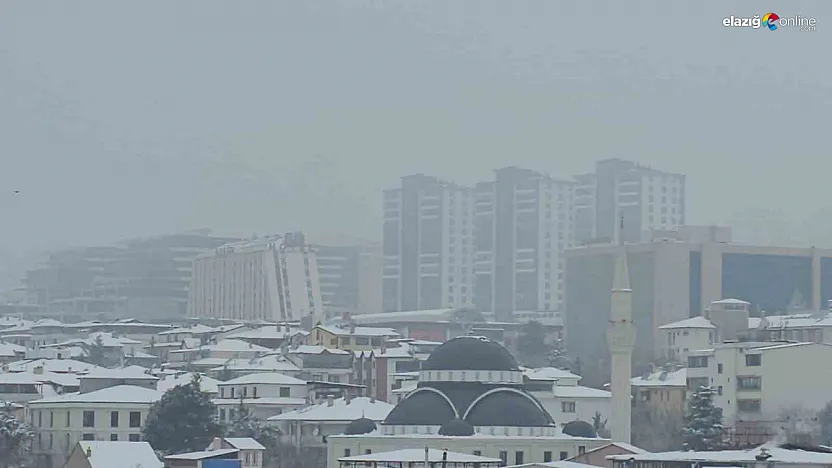 Elazığ'da beyaz kabus: Görüş mesafesi 10 metreye kadar düştü!