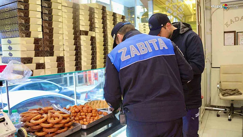 Elazığ'da yılbaşı öncesi 'zabıta' markajı: Mutfaklar ve raflar tek tek incelendi