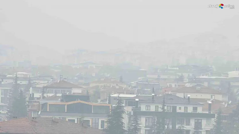 Elazığ'da görüş mesafesi, yer yer 5 metreye kadar düştü