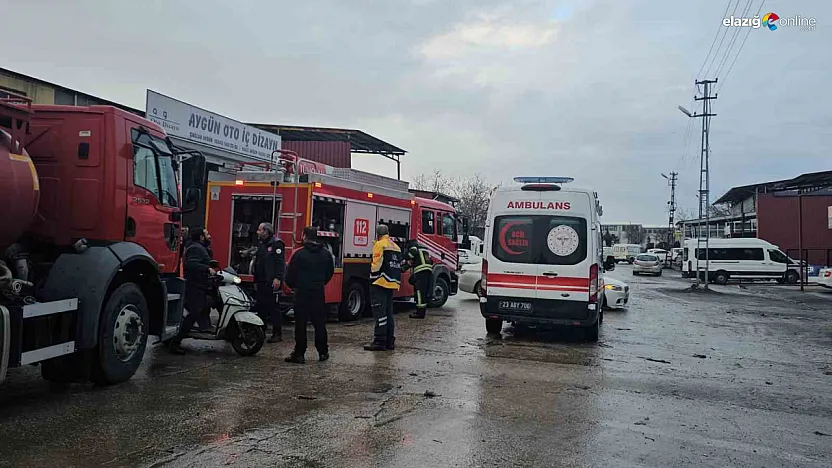 Sanayi Sitesi'nde korkutan dakikalar: Alevler dükkanı esir aldı!