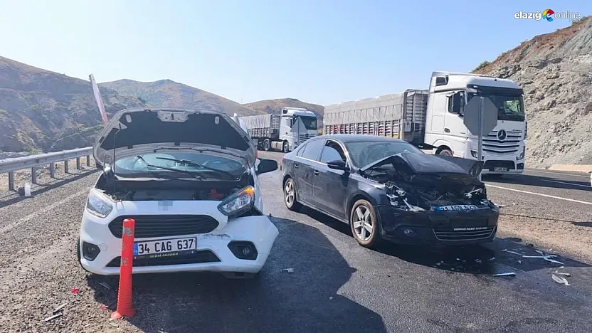 Maden'de Korkutan Kaza: Yavaşlayan Otobüse İki Araç Çarptı!
