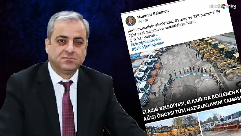 Paylaşım gündem, yollar kilit: Elazığ Belediyesi yine kar altında kaldı!