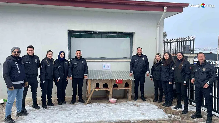 Sivrice polisi'nden 'iç ısıtan' hareket: Emniyet bahçesi kedilerin yuvası oldu!