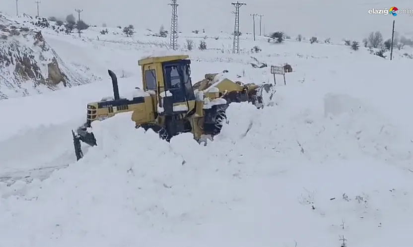 Elazığ kırsalında kar savaşı: 130 köy yolu açıldı, 207 noktada mesai sürüyor