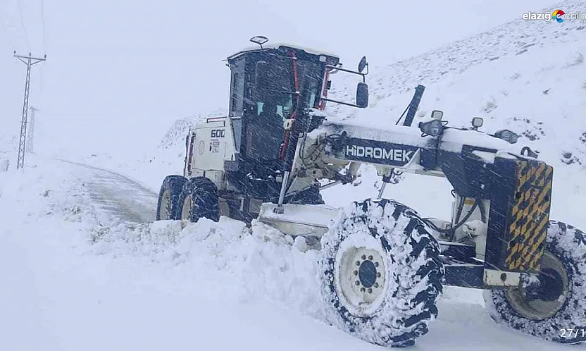 Kar timleri teyakkuzda: Elazığ'da 90 araçla yol açma seferberliği