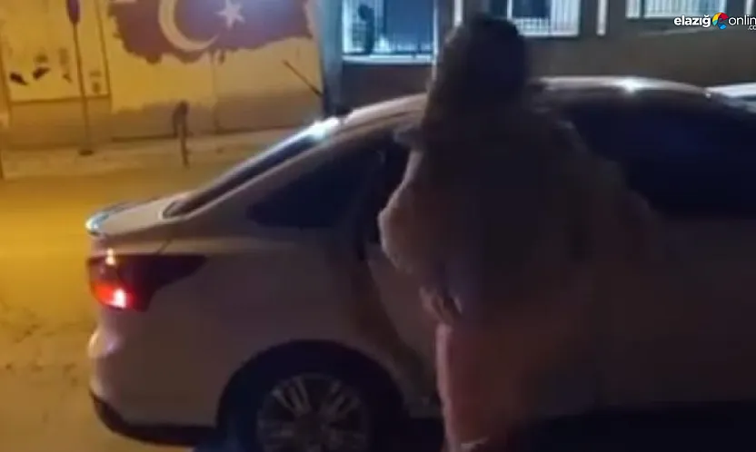 Elazığ'da Kadının Araç Saldırısı Kamerada: Ayna Kırıldı, Camlar Yumruklandı!