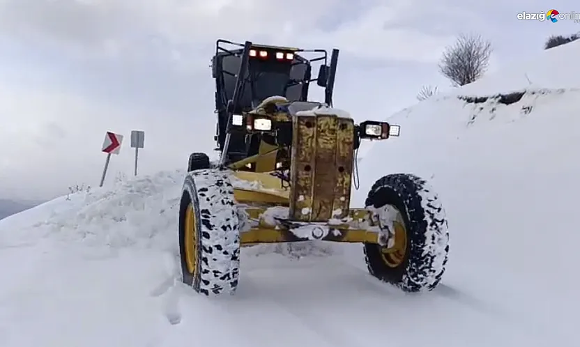 Elazığ'da kar seferberliği: 172 yol açıldı, gözler kalan 310 güzergâhta!