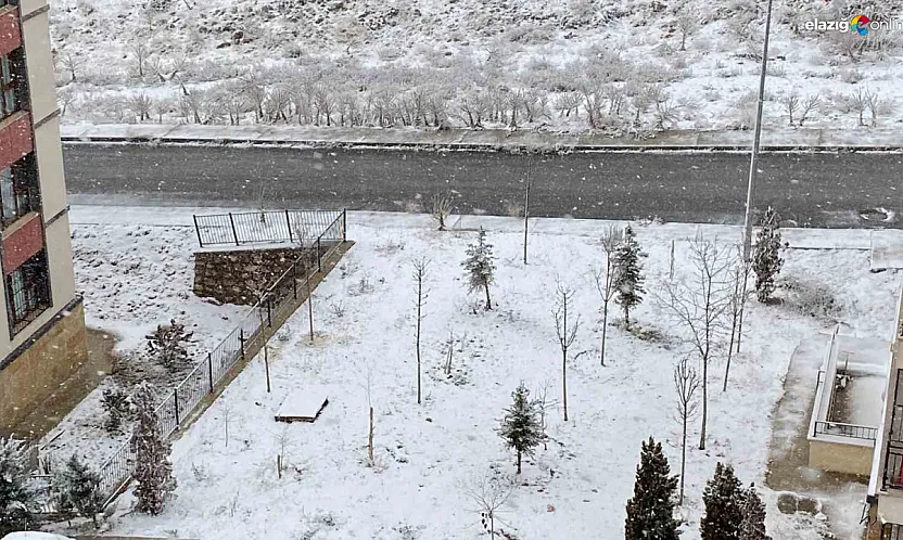 Meteoroloji uyarmıştı, bereket geldi: Elazığ'da kar yağışı etkisini artırıyor