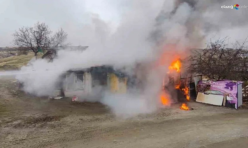 Yemişlik'te odunluk deposunda yangın paniği