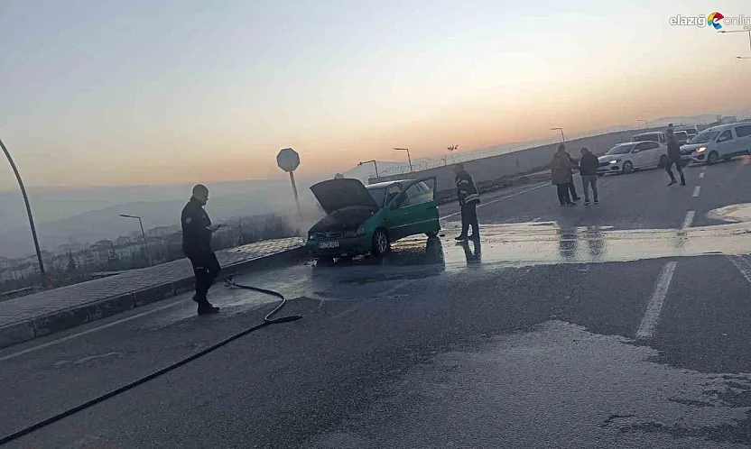 Elazığ'da trafikte korku dolu anlar