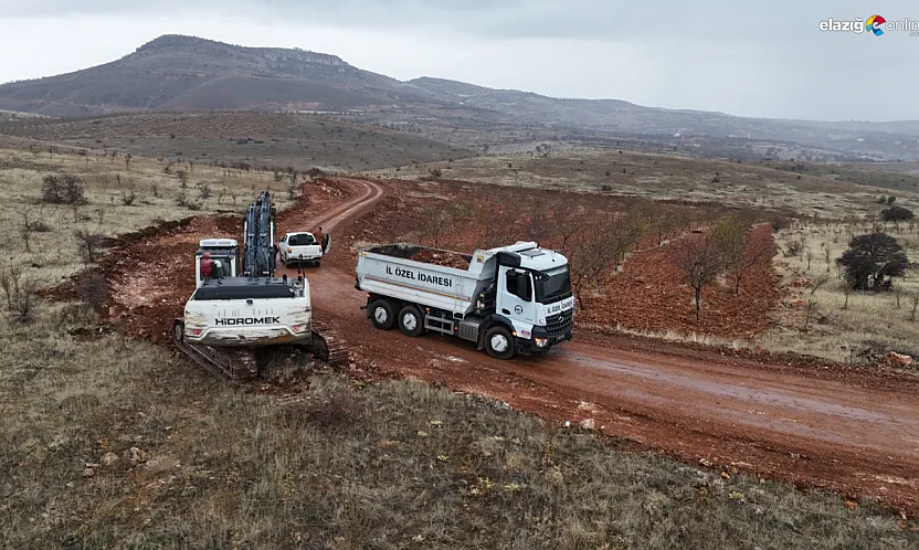 Elazığ İl Özel İdaresi yılan hikayesine dönen yol için düğmeye bastı