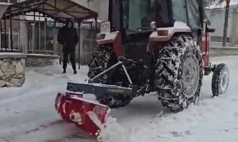 Ağın'da kar seferberliği: Belediye ve vatandaş el ele verdi