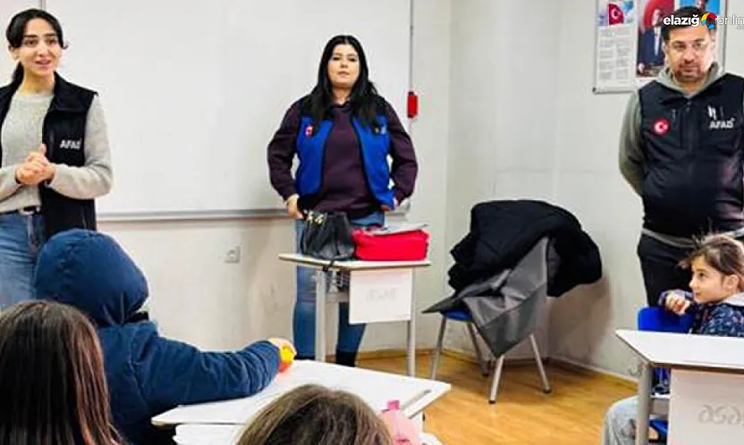 Elazığlı miniklere AFAD'dan hayati ders: 'Korkma, bilinçli ol'