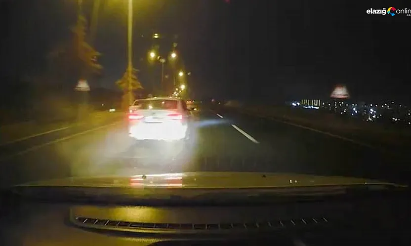 Elazığ'da kaygan yolda trafik terörü: Sorumsuz sürücü kamerada