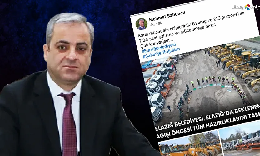 Paylaşım gündem, yollar kilit: Elazığ Belediyesi yine kar altında kaldı!