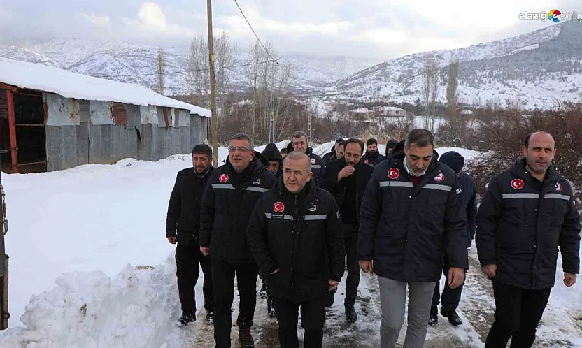 Elazığ'da kar seferberliği: Vali Hatipoğlu çalışmaları yerinde denetledi