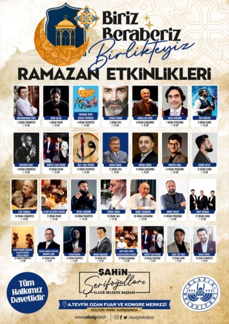 Elazığ Belediyesi Ramazan etkinlikleri başlıyor