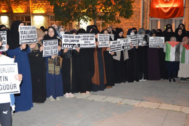 Elazığ HÜDA PAR'dan Mescid-i Aksa baskınına protesto