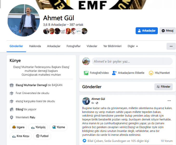 Muhtar Gül'den manidar paylaşım!