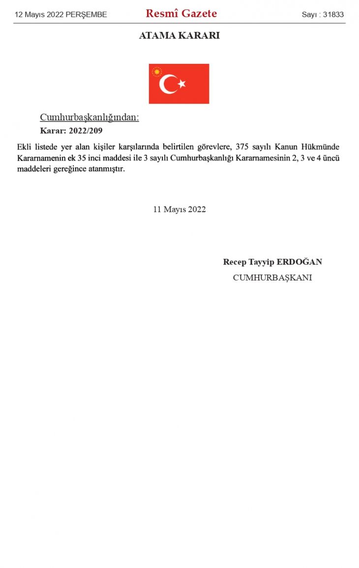 Valiler Kararnamesi yayımlandı!