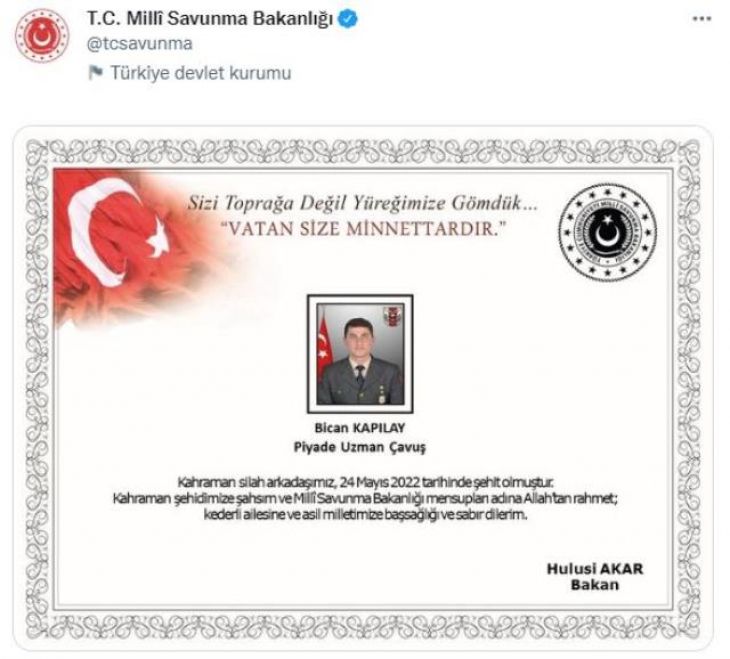 Operasyon bölgesinden kahreden haber! Şehit olan askerlerimizin sayısı 5'e yükseldi