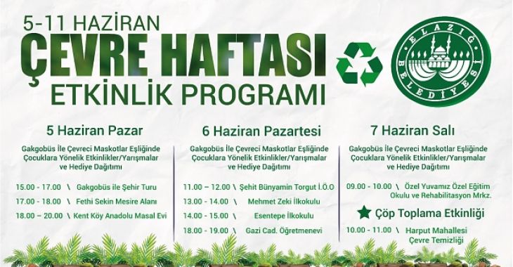 Çevre Haftası etkinlikleri başlıyor